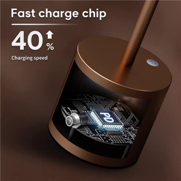 2 Pack Cordless LED Table Lamp, Rechargeable Desk Lamps( Brown) - Picture 5 of 7